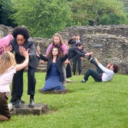 Theatre students from Rose Bruford performing in Lesnes Abbey